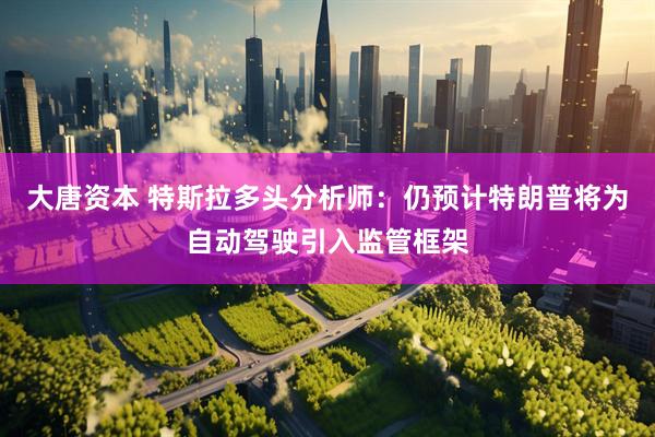 大唐资本 特斯拉多头分析师：仍预计特朗普将为自动驾驶引入监管框架